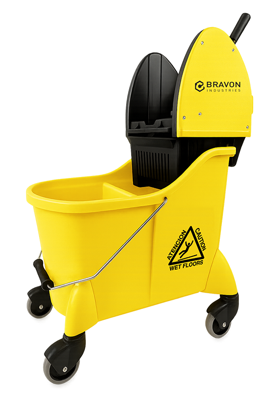 Yellow Black Professional Mop Bucket 35 Quart