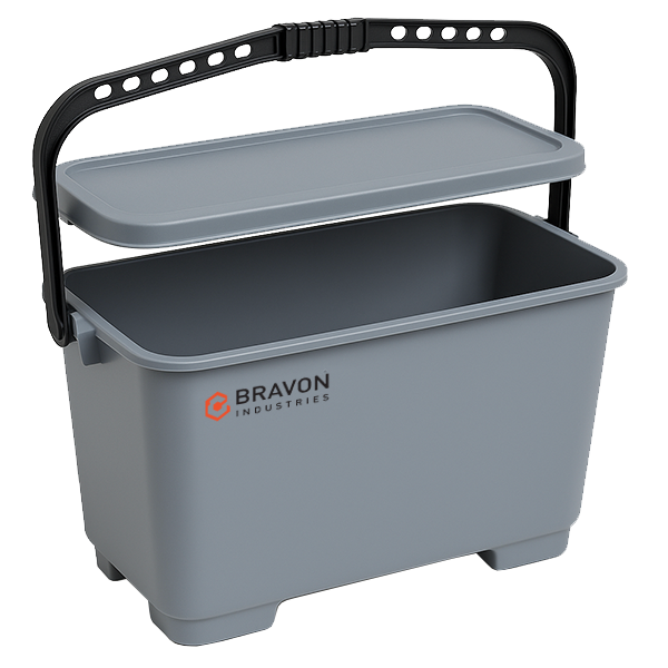 Gray Microfiber Mop Straining Bucket 6 Gallon