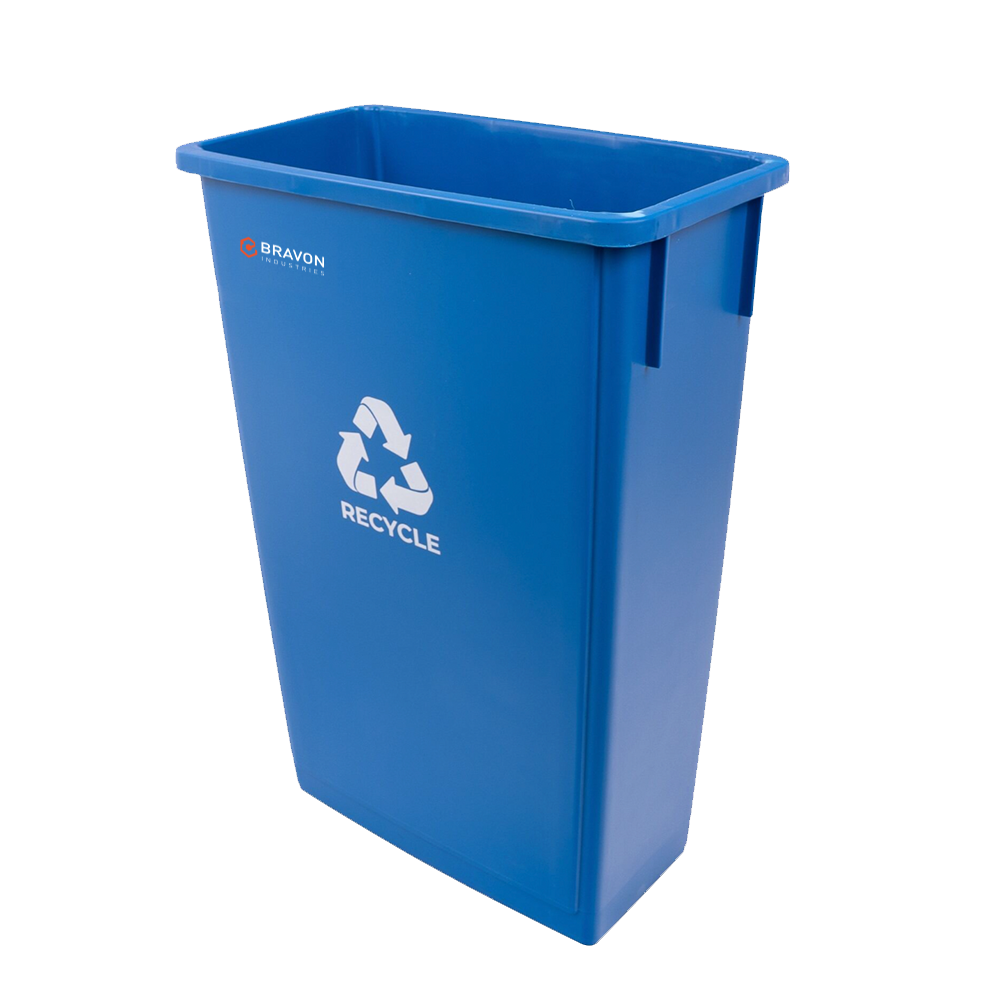 23 Gallon Blue Recycling Waste Receptacle