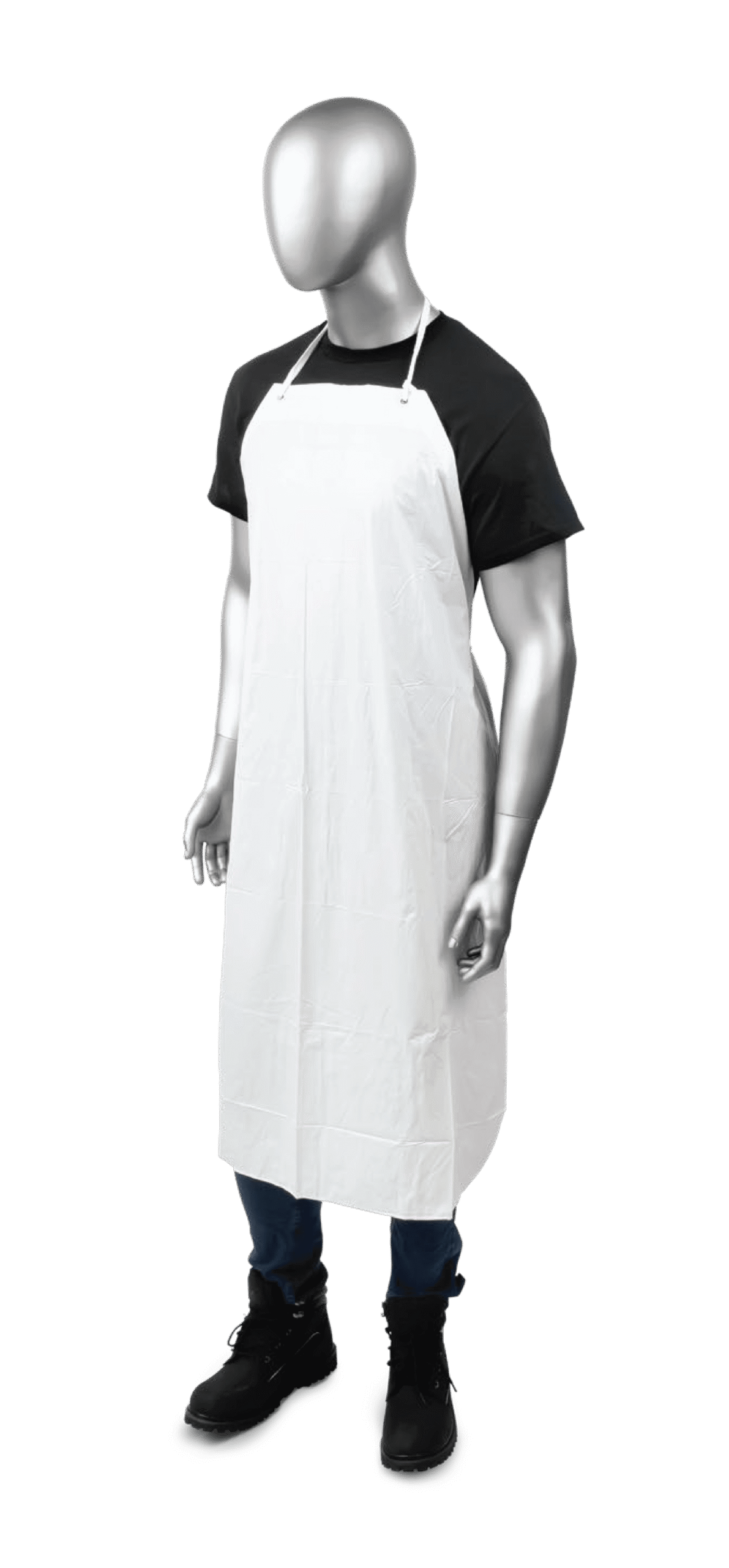 6mil Vinyl Apron White with Grommets