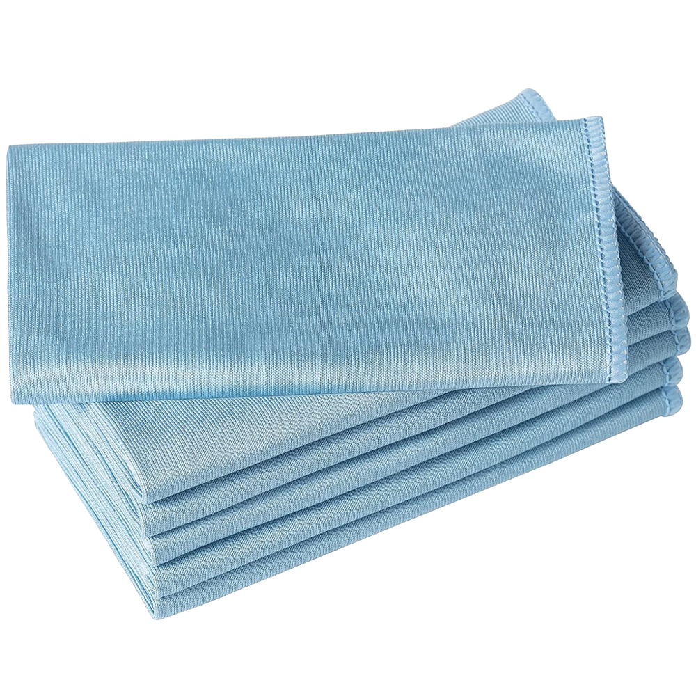 Blue Microfiber Glass Towel 14x14