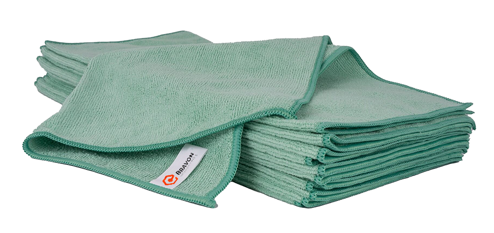 Green Microfiber Cleaning Cloth 16x16