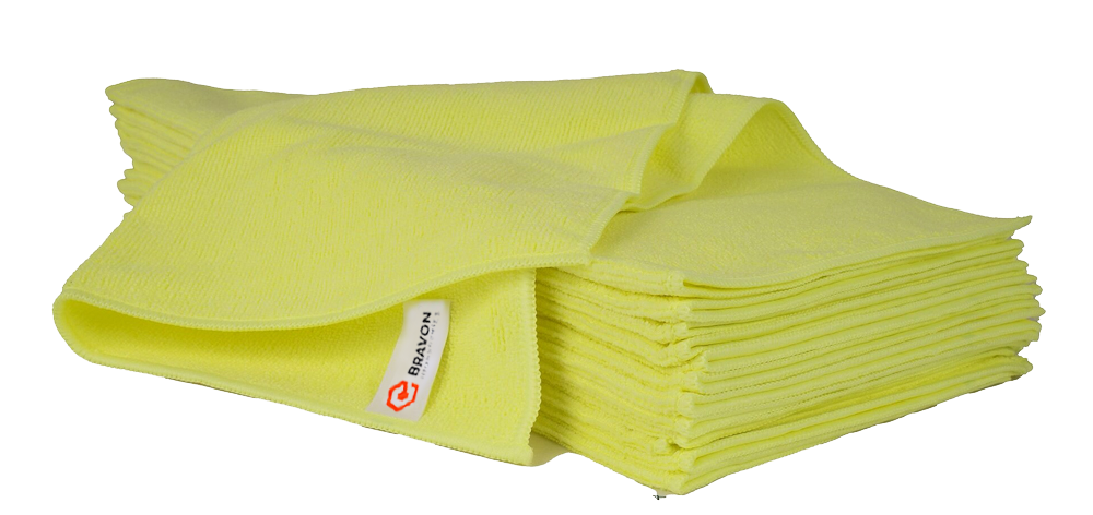Yellow Microfiber Cleaning Cloth 16x16