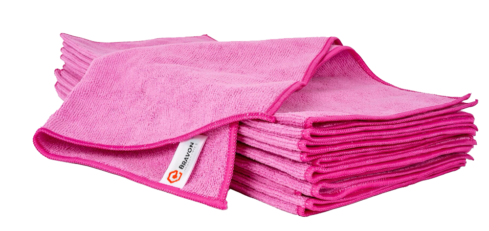 Pink Microfiber Cleaning Cloth 16x16